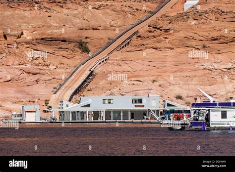 Dangling Rope Marina On Lake Powell In Glen Canyon National Stock