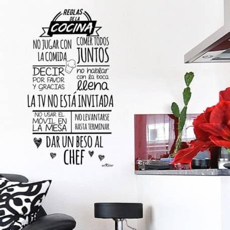 Vinilos decorativos cocina Normas