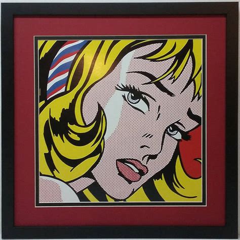Roy Lichtenstein Pop Art Print Framed Girl With Hair Ribbon Etsy