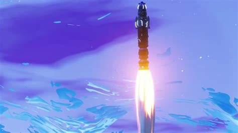 Close Look At The Fortnite Rocket Launch Youtube