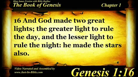 Genesis Chapter 1 The Holy Bible Kjv Read Along Audiovideotext