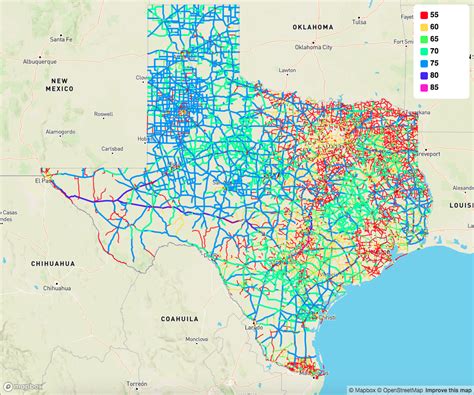 Map Of Texas Speed Limits