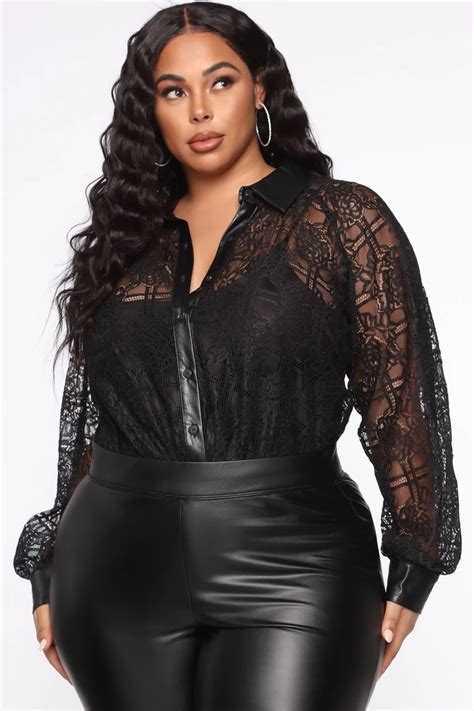 Meet You At Happy Hour Lace Top Black Fashion Nova Black Lace