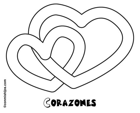 Dibujo De Corazones Para Imprimir Y Colorear Amor
