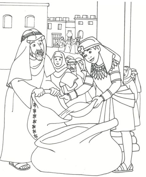 You may not see them yet, but pinecones will soon start appearing in decor. Joseph & brothers coloring page | Saffron Walden Vacation ...
