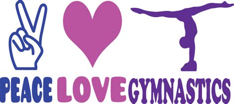 Download T-shirt logo design creative ideas: Peace Love Gymnastics ...