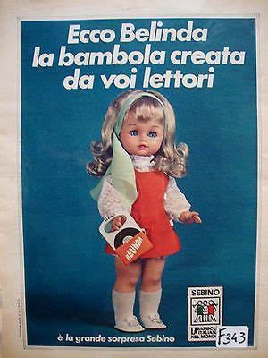 Belinda pubblicità 1970 New Sticker Vintage Doll Educational Toys