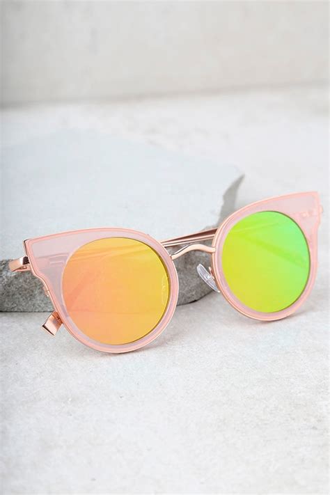 Cool Pink Sunglasses Mirrored Sunglasses Round Sunglasses 22 00