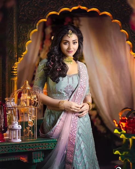 Gorgeous Tamil Actress Vidya Pradeep Recent Photoshoot In Lehenga