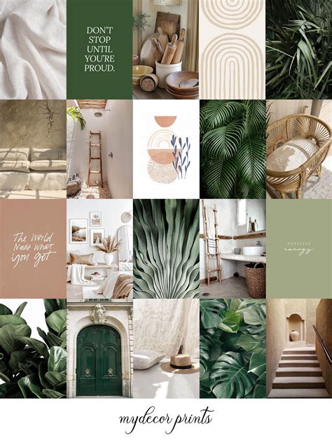 Boujee Boho Aesthetic Wall Collage Kit Digital Download Etsy