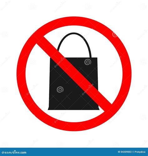 Stock Vector Of No Bag Prohibition For Bringing Packet Bag Don`t Bring