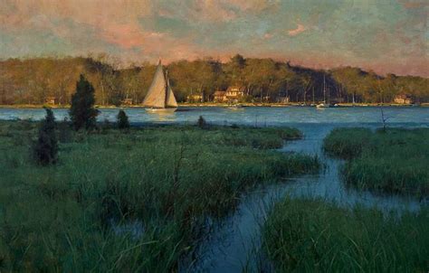 Light Beyond The Marsh By Donald Demers Marine Painting Fine Art