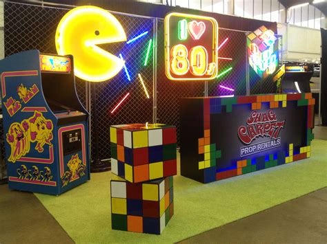 80s Decor Ideas Pac Man Neon Rubiks Cube Vintage Arcade 80s Decor