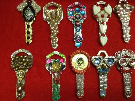 Ordinary House Keys Repurposed Into Jewelry Decorated With Misc Items
