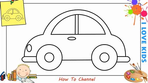 How To Draw A Simple Car Step By Step For Kids