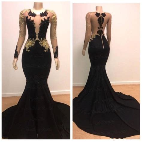 chic gold appliques ball gown prom dresses elegant black halter evening gowns