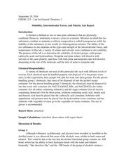 Introduction intermolecular forces forces between separate molecules and dissolved ions (not bonds) van der waals forces 15% as polarity and properties lab purpose: Lab report - polar and insoluble in water 4 Which of the ...
