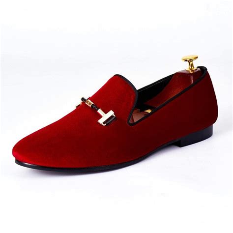 Italian Style Men Velvet Loafers Shoes With Strap Buckle Detail Fanfreakz