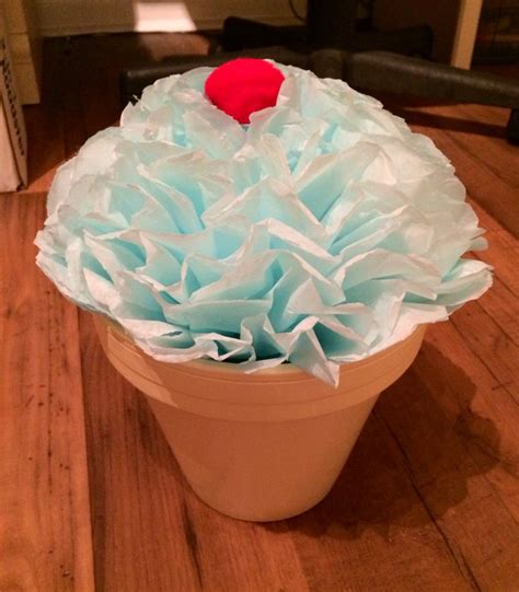 Cupcake Centerpieces All You Need Are Some Flower Pots Tissue Paper