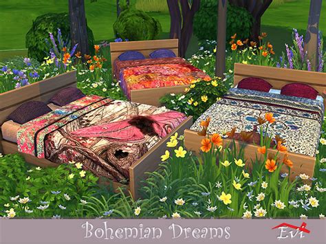 Bohemian Dreams Bed By Evi At Tsr Sims 4 Updates
