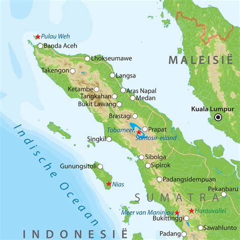 De Kaart Van Sumatra