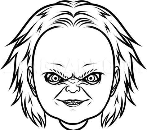How To Draw Chucky Easy Step By Step Drawing Guide By Dawn