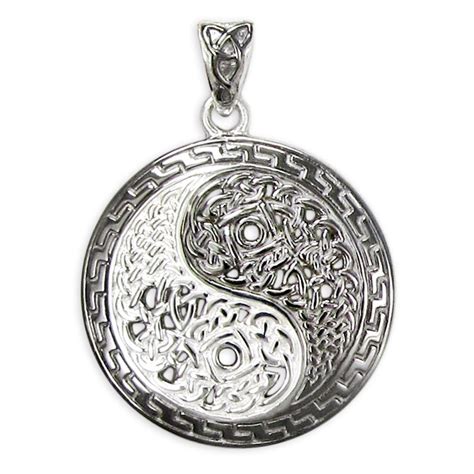 Sterling Silver Yin Yang Pendant With Celtic Motifs Moonlight Mysteries