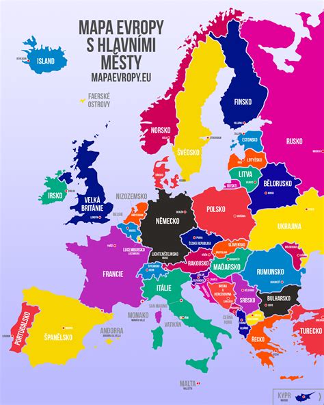 Evropa Státy Mapa Mapa