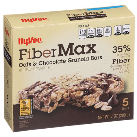 hy vee fiber max oats and chocolate chewy bars hy vee aisles online grocery shopping