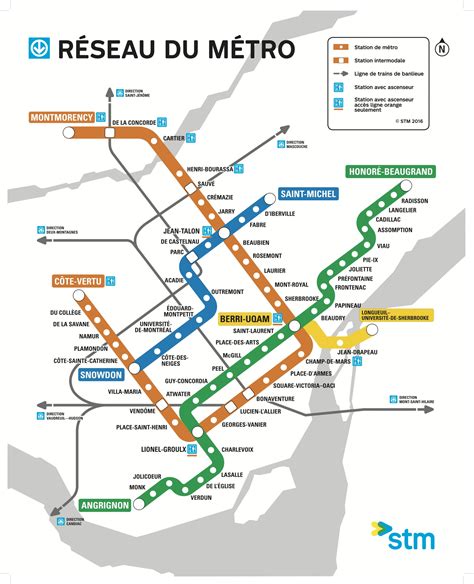 Map Of Montreal Metro Map Of The World