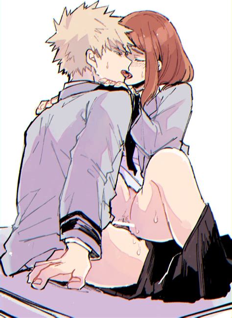 Rule 34 Censored Classroom Female Katsuki Bakugou My Hero Academia Ochako Uraraka School