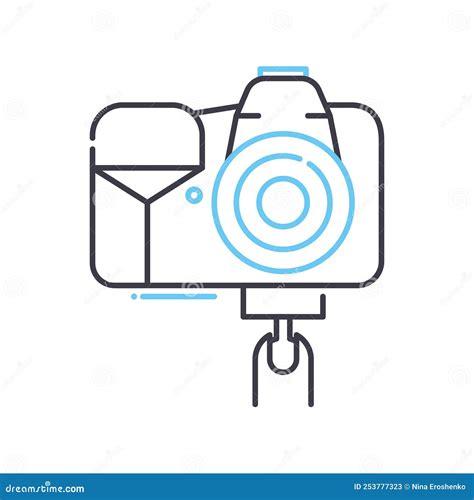 Dslr Camera Line Icon Outline Symbol Vector Illustration Concept