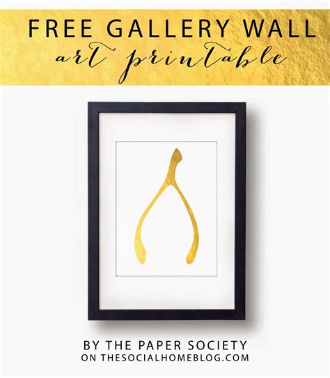 FREE Gallery Wall Art Wishbone Printable | FREEBIE FRIDAY
