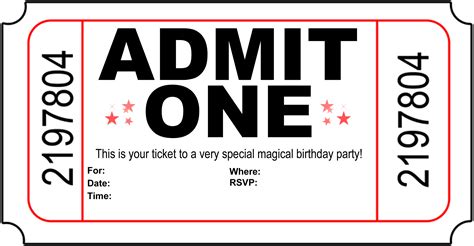 Free Printable Birthday Party Invitations - Kansas Magician
