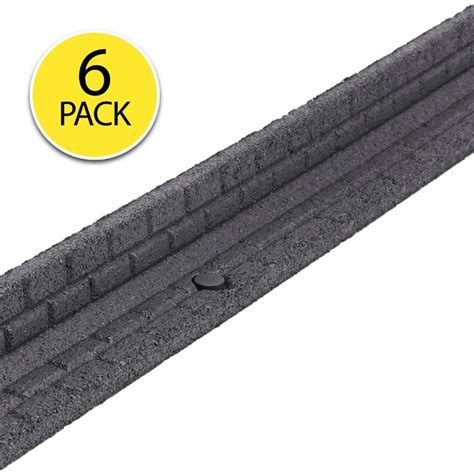 Rubberific 4 Ft X 3 In Brickface 6 Pack Gray Rubber Landscape Edging