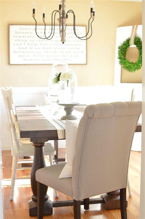 Amish quality craftsmanship instilled in the iron forge table set. Modern Farmhouse Dining Room Makeover | Rustic dining room ...