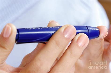Blood Glucose Testing Photograph By Lea Paterson Science Photo Library
