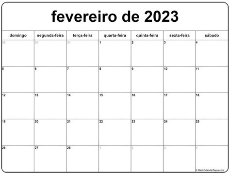 Calend Rio Fevereiro 2023 Para Imprimir Modelo Docalendario Imagesee