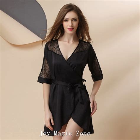 yomrzl l439 new arrival summer sexy lace women s robe high quality one piece sleepwear fashion