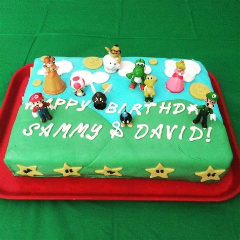 Maybe you would like to learn more about one of these? Easy Super Mario cake. Two layer 9x13 cake covered in ...