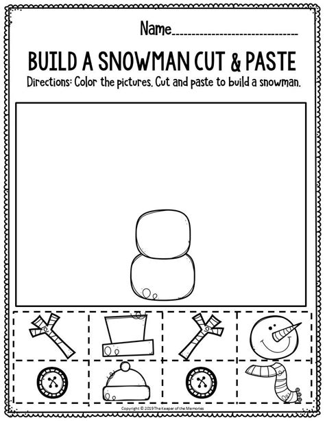 Printable Cut And Paste Worksheet Worksheet Educational Ideas