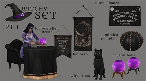 Simfileshare Witchy Set Sims 4 Cc Sims 4 Sims Medieval Sims