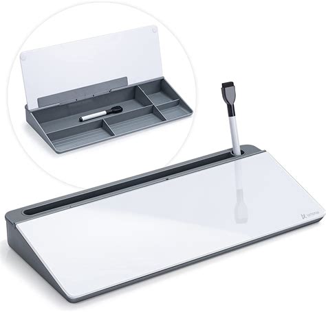 Varhomax Desk Whiteboard Dry Erase Glass Whiteboard Desktop White Board To Do List Memo Notepad