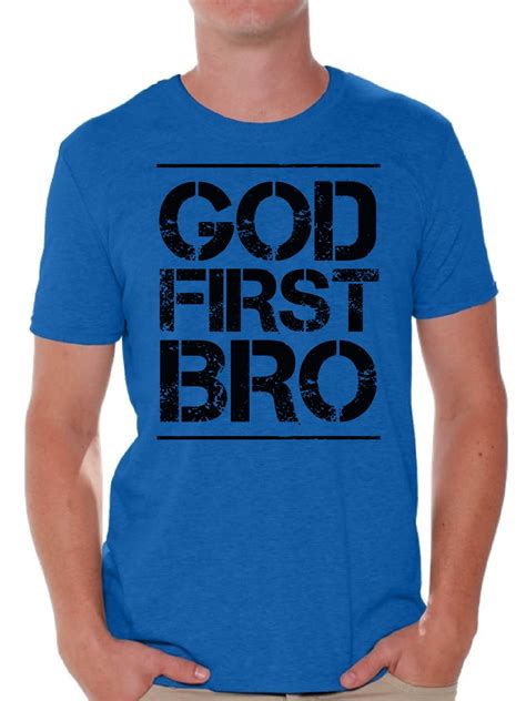 Awkward Styles God First Bro T Shirt For Men Christian Mens Shirts