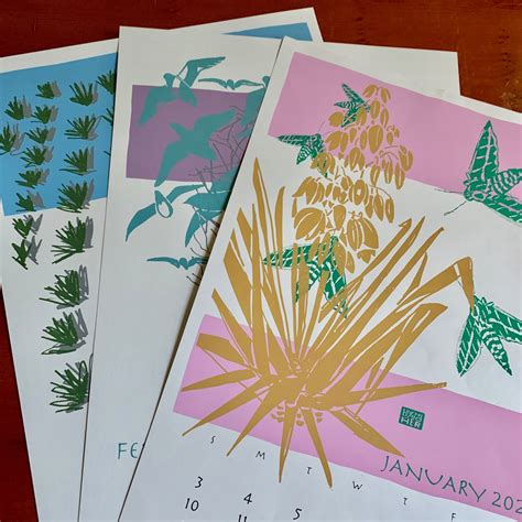 Here are the 2021 printable calendars 2021 Fine Art Calendar Screen Printed by Hand with Original Images: 12 Limited Edition Prints ...