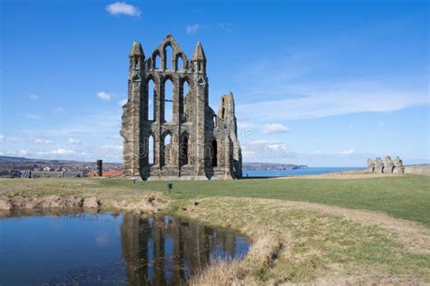 Whitby Abbey Ancient Monastery In Whitby England Stock Photo Image