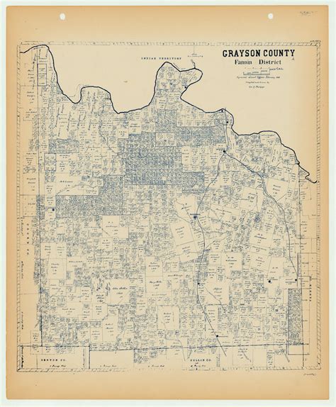 Grayson County Texas General Land Office Map Ca 1926 The
