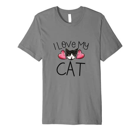 I Love My Cat T Shirt Cute Cat Lovers Tee Shirts Tuxedo Cat Cat Lover Tee Love T Shirt Lover