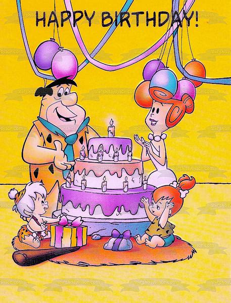 The Flintstones Happy Birthday Fred Wilma Pebbles Bam Bam Balloons Bir