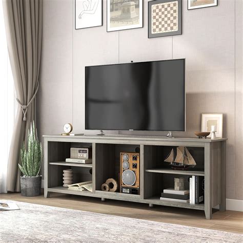Creekt Tv Stand For 80 Inch Tv Grey Tv Stand For 75 75 70
